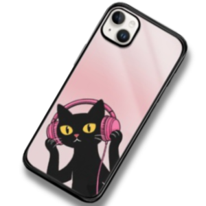 olu midnight dj glass cat iphone case