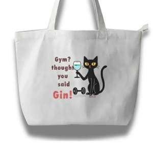 peechu cat namaste tote bag